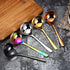 2-Pack Black Soup Ladle 304 Stainless Steel Spoon Kitchen Serving Sauce Server...