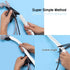 White Cable Organizer Cord Wire Cover Hider Sleeve Management 2 PCS, VIWIEU Clutter Free Coiled Tube Wire Concealer with Cable Tie Clips System fo...