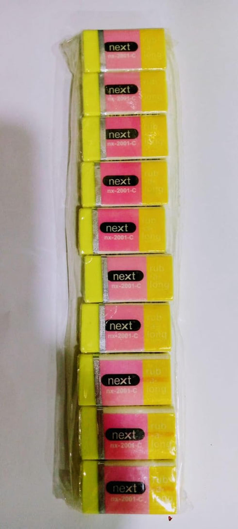 Next Erasers, Pink Erasers,Pencil Erasers, Pack of 10 Erasers for Kids, Erasers Bulk for School Supplies, Art, and Office Use. Latex- Free Pencil ...