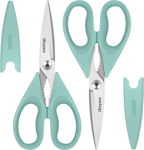 Kitchen Shears, iBayam Kitchen Scissors Heavy Duty Meat Scissors Poultry Shears, Dishwasher Safe Food Cooking Scissors All Purpose Stainless Steel...