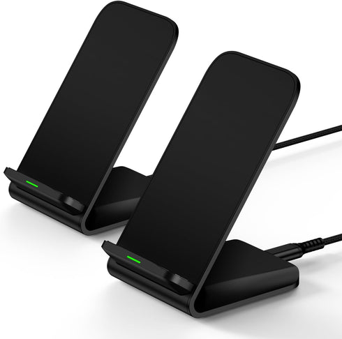 Fast S24 Ultra Samsung Wireless Charger Stand, 2 Pack 15W Cordless Charging Station for Samsung Galaxy S24 Plus S23 FE S22 S21 Z Flip 5, iPhone 15...