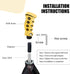 1 PC Car Manual Transmission Gear Shift Tip Kit, Knife Grip Handle Shift Knob, Easy Grip Wave Rod Headband Adapter Screws Wrenches, Universal Auto...