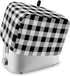 Toaster Cover 4 Slice, Vintage Farmhouse Black White Buffalo Check Plaid Bread Maker Cover Toaster Dust Cover with Pockets, Dust-Proof Cover for K...