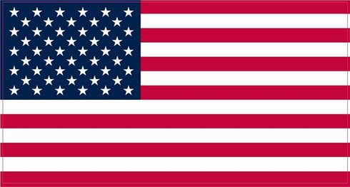 StickerTalk Proportional USA Flag Vinyl Sticker, 7 inches by 3.8 inches...