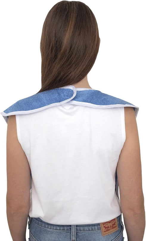 Elaine Karen 1 Pack Premium Adult Bibs for Women & Men, Eating Cloth for Elderly Seniors and Disabled, Adjustable, Terry Bib Clothing Protectors, ...