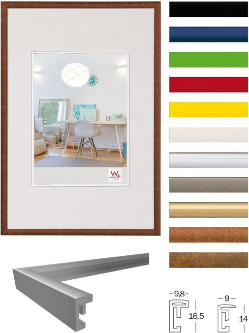 Walther Design KV130B New Lifestyle Picture Frame, 8.25 x 11.75 inch (21 x 29.7 cm), Black...