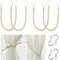 BEL AVENIR Curtain Rope Tiebacks, Drapery Rope Holdbacks with 4 Metal Screw Hooks (Beige, 4pack)...