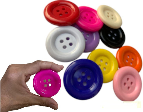 2 inch Round Button for Crafts, Large Button 4 Hole Mixed Color for Sewing Garment Clothing Dress Pants Skirt Hat Accessories Scrapbooking DIY 20 ...