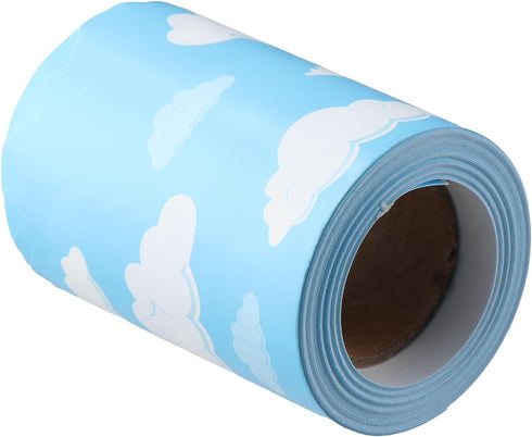 Blue Sky Clouds Bulletin Board Border Borders, for Board Scalloped Bulletin Board Decor, Blue Board Trim...
