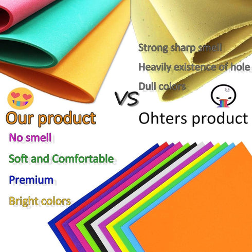 84PACK Foam Craft Sheets 8.5x5.5 inch Eva Color Bulk Foam Paper Set for Kids Classroom Art Craft Projects DIY Handcraft by MEARCOOH...