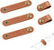 5 Pieces PU Leather Cord Organizer Reusable Cable Organizer Cord Keeper for Cable Straps,wrap Headphone,Earbud case,Headset (Brown)...