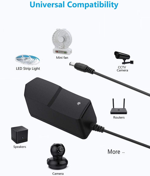 3V 1A Power Adapter Supply 3W AC/DC Adapter 100-240V 50/60Hz to DC 3V 1A Power Supply Transformer with 5.5mm x 2.5mm US Plug for Mini Fan Speaker ...