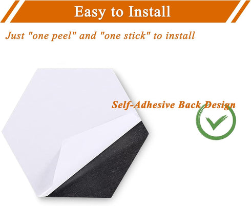 8Pcs Hexagon Felt Cork Board Tiles, Self Adhesive DIY Bulletin Board Pin Board for Office School Home Wall Decor Stickers Memos Photos Display (Gr...