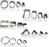 20 Pcs MINI Geometric Metal Cookie Cutters Set Fun Stainless Steel Biscuit Molds (Rectangular, Oval, Round, Square, Triangle) for Kitchen, Baking&...