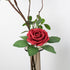Fake Leaves for Roses Decorations, 80pcs Bulk Green Rose Leaves with Stems for DIY Wedding Bouquets Centerpieces Party Decorations Rose Vine Wreat...