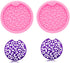 2PCS Silicone Resin Coaster Mold DIY Coaster Mold Crafts Casting Mold Coaster Clay Mold for DIY Handmade Coaster Round Coaster Silicone Mold Diame...