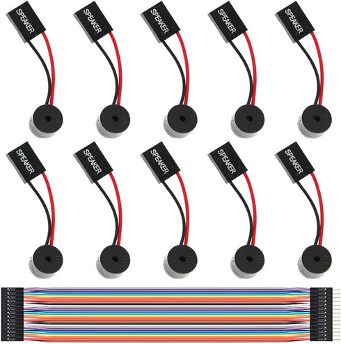 10 Pcs PC Motherboard Internal Mini Speaker Computer Case Mainboard BIOS Alarm Buzzer for Arduino/Computer with Dupont Extension Cable...