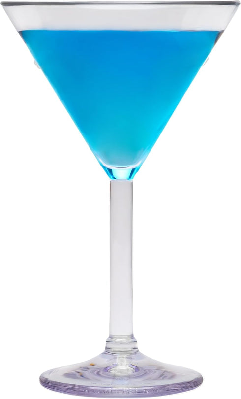G.E.T. SW-1407-1-SAN-CL-EC Heavy-Duty Shatteproof Plastic Martini Glasses, 10 Ounce, Clear (Set of 4)...