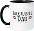 3dRose Jack Russell Dog Dad Mug, 11 oz, Black...