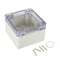 ABS Plastic Junction Box, Dustproof Waterproof IP65 Electrical Box - Universal Project Enclosure Grey, with PC Transparent/Clear Cover 3.3"x3.2"x2...