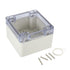 ABS Plastic Junction Box, Dustproof Waterproof IP65 Electrical Box - Universal Project Enclosure Grey, with PC Transparent/Clear Cover 3.3"x3.2"x2...