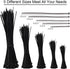 Cable Zip Ties,500 Packs Self-Locking 4+6+8+10+12-Inch Width 0.16inch Nylon Cable Ties,Perfect for Home,Office,Garage and Workshop (Black)...