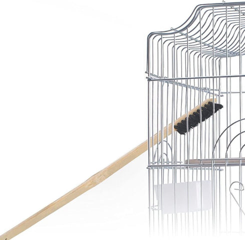 2 Pcs Long Wooden Handle Bird Cage Cleaning Brush Parrot Birdcage Cleaner Tool, 14.4 inch Long...