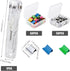 Stainless Steel Metal Refill Clips Dispenser, Mini Reusable Binder Pack Clamp, 1 Pack Push Stapler with 50pcs Binder Clips Silver 50pcs Colorful P...
