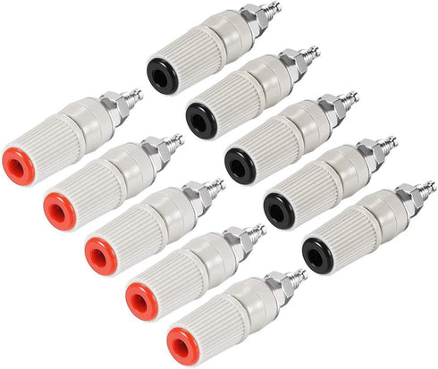 uxcell 5 Pairs Binding Post Terminal, M5 Thread Power Amplifier Speaker Connector, Banana Plug Jack Socket 1.85-inch Length...