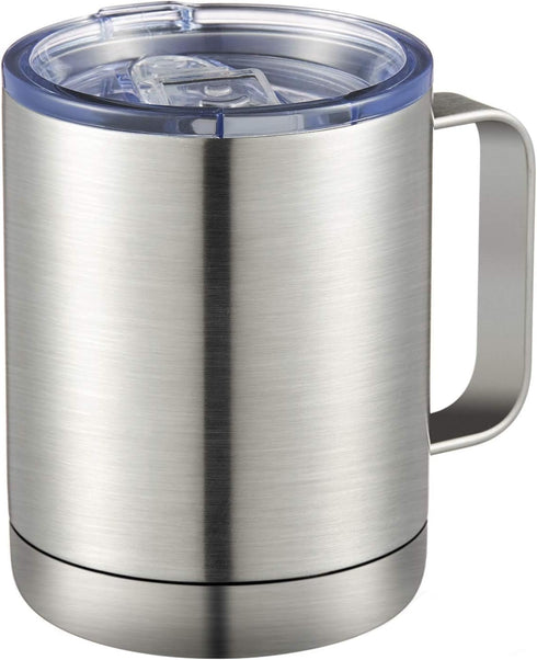 MEWAY 12oz Coffee Mug With Handle,Stainless Steel Insulated Travel Tumblers With Sliding Lid,Double Wall Vacuum Camping Cup for Hot & Cold Drinks ...