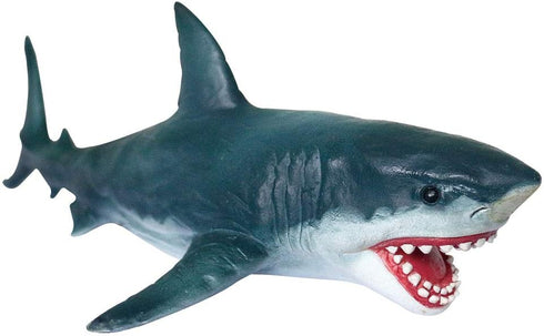 Gemini&Genius Sea Animal Great White Shark Action Figure Megalodon Shark Model Toy Soft Rubber Realistic Ocean Shark Educational and Role Play Toy...