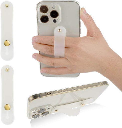2PCS Phone Strap Grip Holder Cell Phone Grip Silicone Phone Loop Finger Holder Phone Finger Strap Stand Suitable for Most Smartphones (White)......