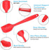 Silicone Spatula 4-piece Set, Heat-Resistant Non-stick Rubber Spatulas with Stainless Steel Core, Light Blue...