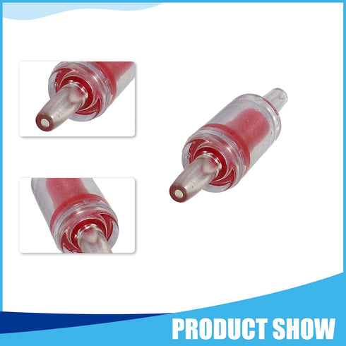 Plastic Air Pump Check Valves, Non-Return Check Valve for Fish Tank, 2.1x 0.58 Inch (Red 5 Pcs)...