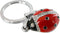 Adorable 3D sparkling ladybug key chain. Surrounded in clear & black crystals. Made of Chrome coated metal for long lasting shine....