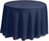 Gee Di Moda Round Tablecloth - 120 Inch Navy Blue Round Table Cloth for 60 to 96 Inch Round Tables - Heavy Duty Washable Fabric - for Buffet Table...