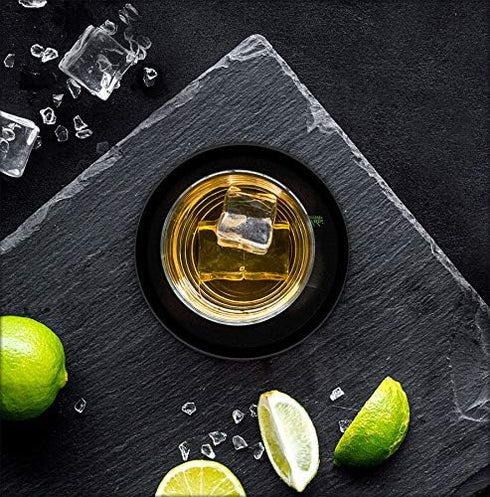 Silicone Non-Slip Drink Coasters with Removable Printed Absorbent Felt Pad - Set of 4 - Michael Godard: He & She Devil...