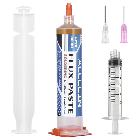 No Clean Soldering Flux 223 30CC High Viscosity Electronics Solder Fluxes Paste Syringe 30mL for Circuit Boards and Copper Electrical Wire with Ne...