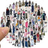 130pcs People Stickers for Journaling Supplies Modern Girls Style Stickers Vinyl Aesthetic Waterproof Scrapbooking Junk Journal Kit Stickers Adora...