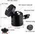 Universal 1/4" Swivel Mini Ball Head Screw Tripod Mount with Hot Shoe?2 Pack?, Eszkozta 360 Degree Rotating Mount Base Adapter for DSLR Cameras HT...