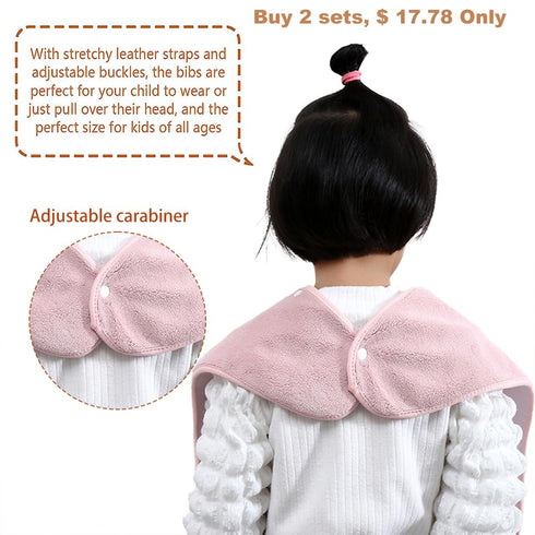 3Pcs Baby Drooler Bibs, Stay-dry Baby Drooling Bibs with Absorbent Terry Towel Backing, Water Resistant Large Face Towel Bibs for Kids Brushing, B...