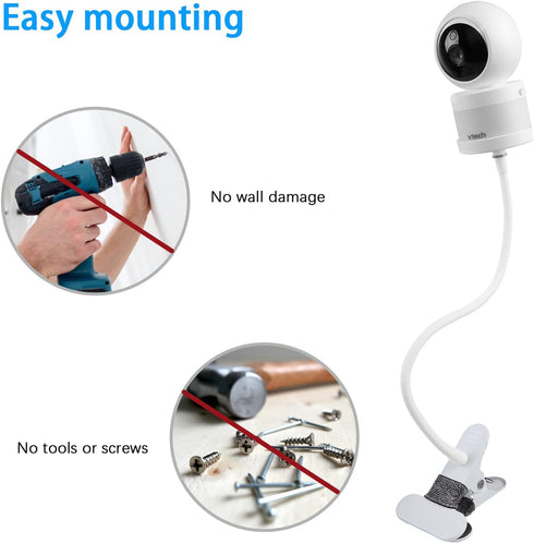 Clip Mount for VTech VM5463/RM5764HD/ RM5764-2HD/ RM5864HD /RM5864-2HD /RM7764HD/ RM7764-2HD/BM3800/BM4700/ BM5600/ BM5700 Baby Monitor Camera Wit...