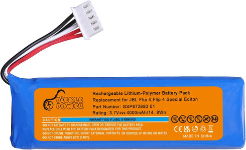 Pickle Power Battery for JBL Flip 4, Flip 4 Special Edition Bluetooth Speaker, P/N GSP872693 01...