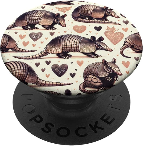 Beautiful Armadillos Pattern Aesthetic Armadillo PopSockets Standard PopGrip...