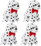 Kathfly 4 Pieces Halloween Plush Toy Dog Dalmatian Stuffed Animal Dalmatian Dog Spotted Stuffed Puppy Cuddly Sitting Stuffed Animal Toy Birthday P...