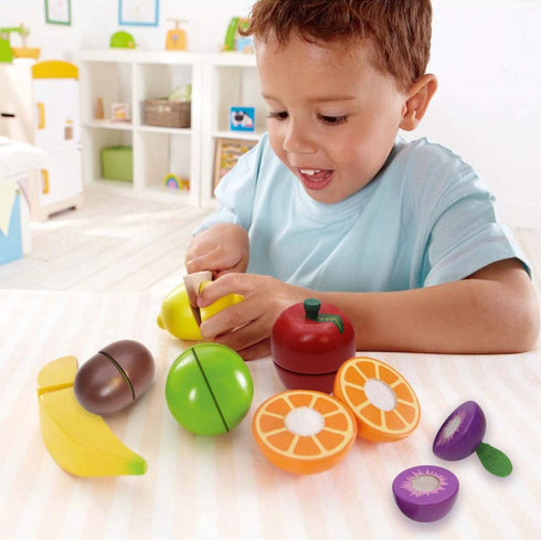 Wooden Play Food for Kids Kitchen Cutting Fruits Toys for Toddlers Pretend Vegetables Gift for Boys Girls Educational Toys...