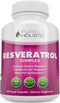 Purely Holistic Resveratrol 1450mg, 90 Servings, Trans-Resveratrol Antioxidant Supplement with Vitamin C and Polyphenol Complex, 180 Vegan Capsule...