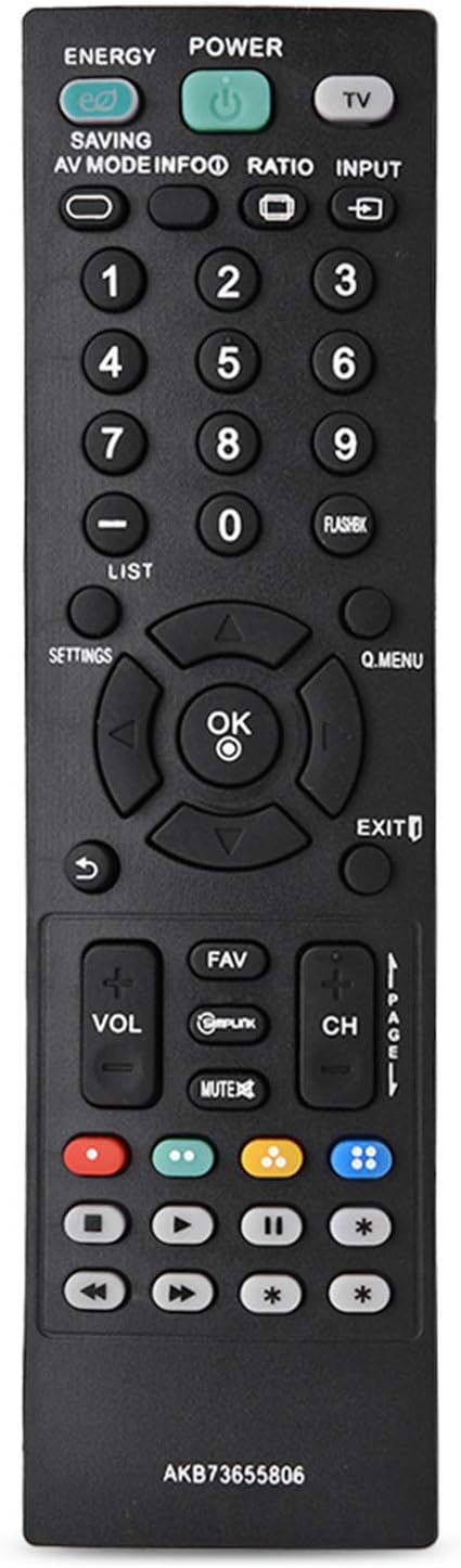 HD TV Remote Control Replacement for LCD/LED TV AKB73655806 Digital Television Audio Voice Remote Controller, Black...