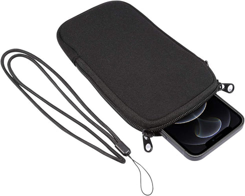 Neoprene Phone Sleeve Case Zipper Cell Phone Pouch for Galaxy S25 Ultra S24 Ultra S23 Ultra S25+ Plus S24+ S23+ S24 FE S23 FE S21 FE, A15 A35 A55 ...