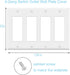 4-Gang Switch Outlet Wall Plate Cover Decorator Electrical Faceplate for Light Switch, Smart Switch, Receptacle, Dimmers, USB Outlet, GFCI, White ...
